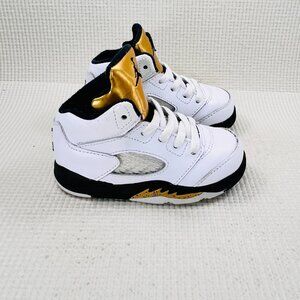Nike Air Jordan 5 V Olympic Gold Medal Gold Coin Baby Sneakers Sz 6C 440890-133